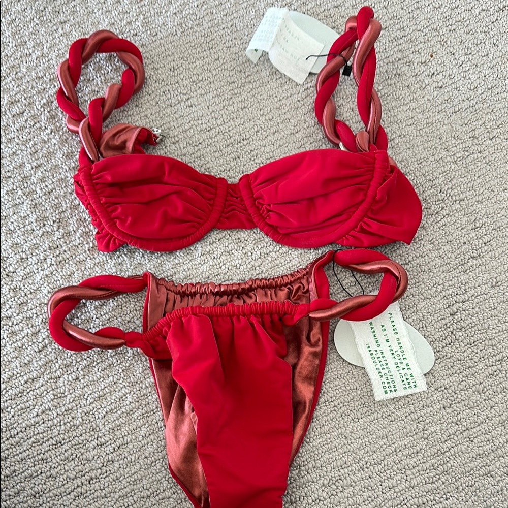 Isa Boulder Red and Brown Bikini